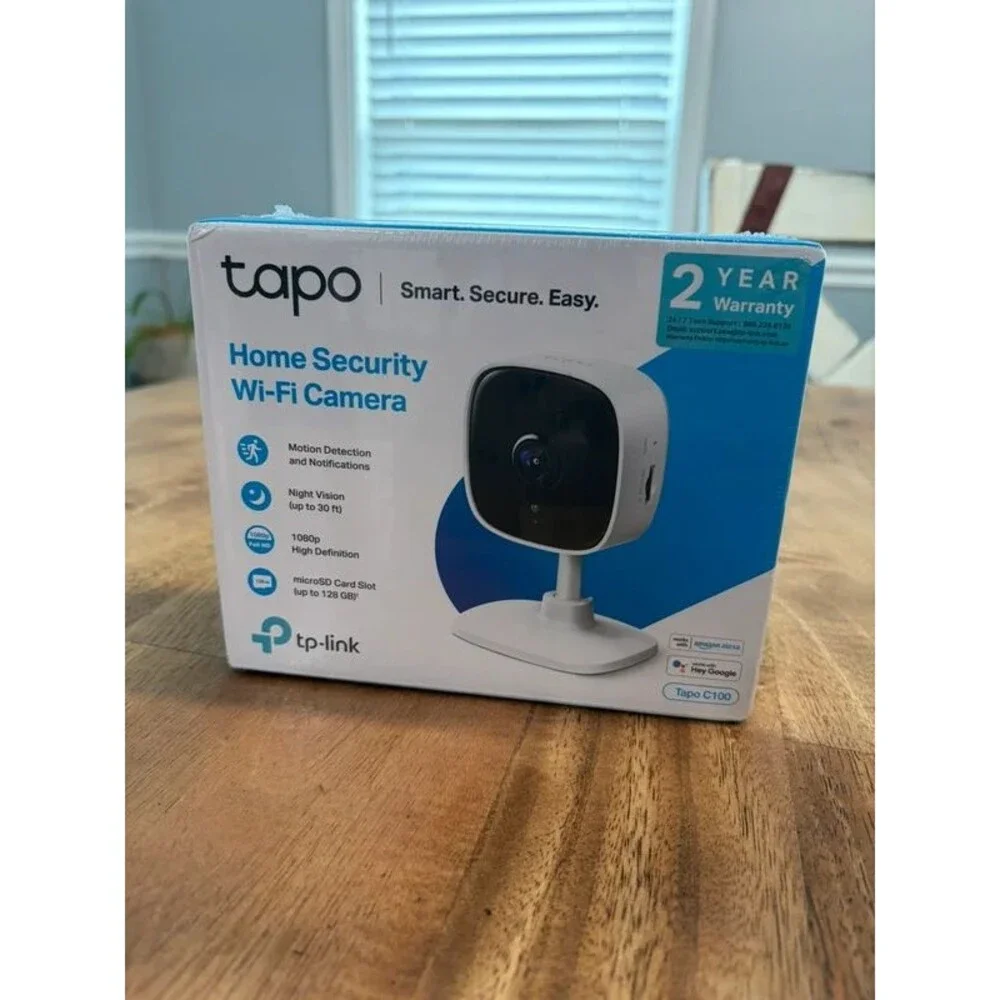 TP-Link Tapo Home Security Wi-Fi Camera C100 New
